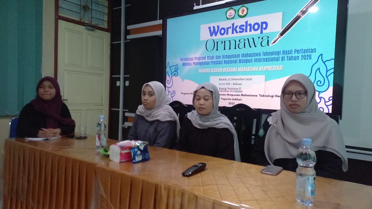Sharing Session Mahasiswa Berprestasi dalam Workshop Ormawa THP dan Himalogista