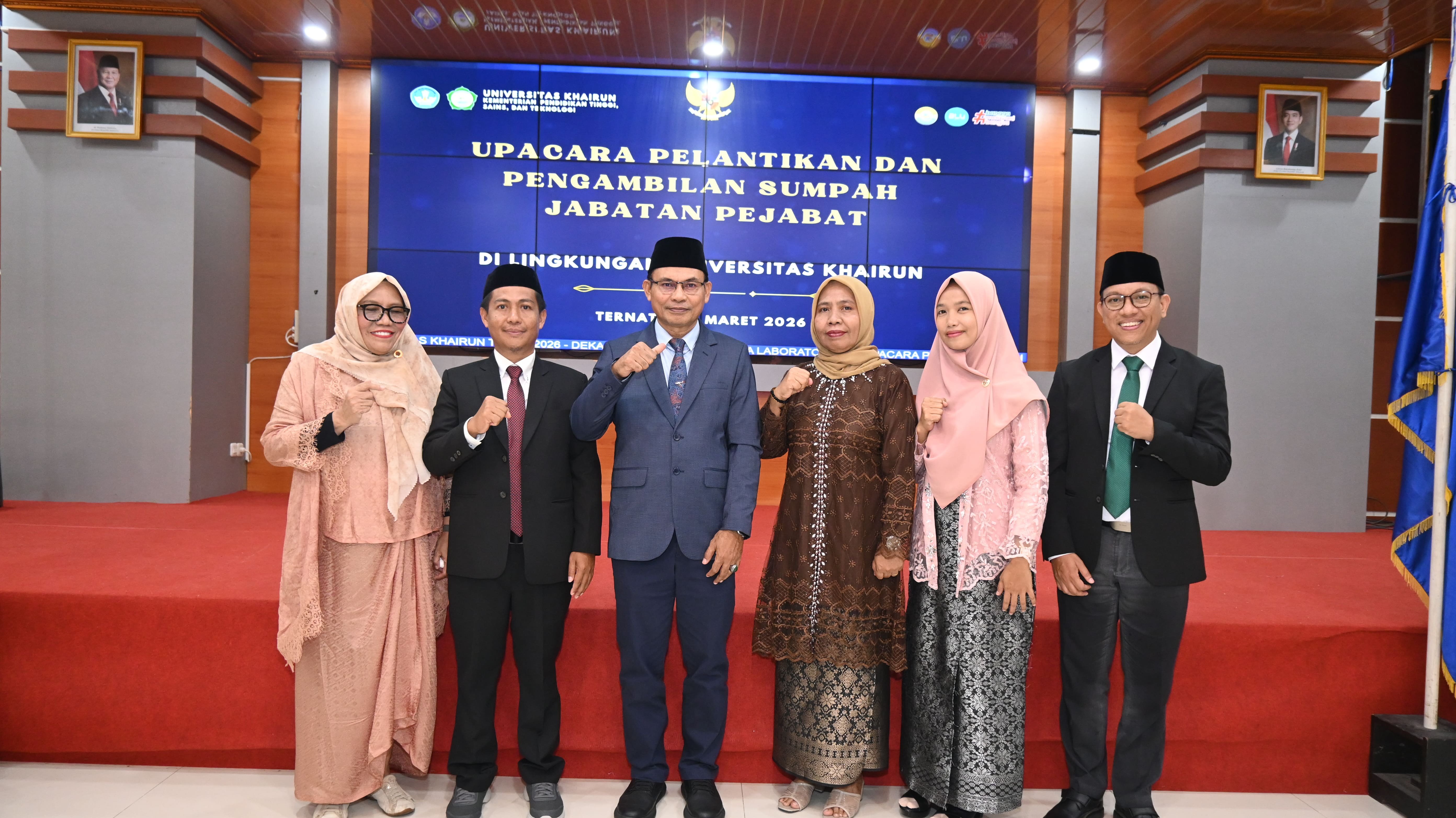 Rektor Unkhair Lantik Empat Pejabat Baru di Fakultas Pertanian, Perkuat Tata Kelola dan Kepemimpinan Profesional